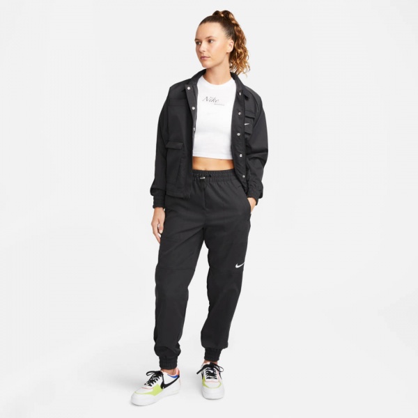 Брюки Nike W NSW SWSH PANT WVN FD1131-010 р. L черный