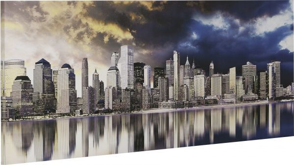 Репродукция Ночной город 150x60 см Styler 