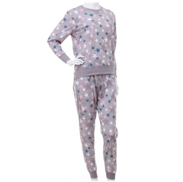 Костюм домашній жіночий La Nuit Home Full of Stars р. XS світло-сірий 