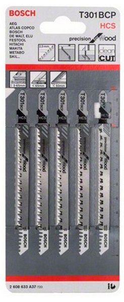 Набір пилок для електролобзика Bosch Дерево 10 шт.