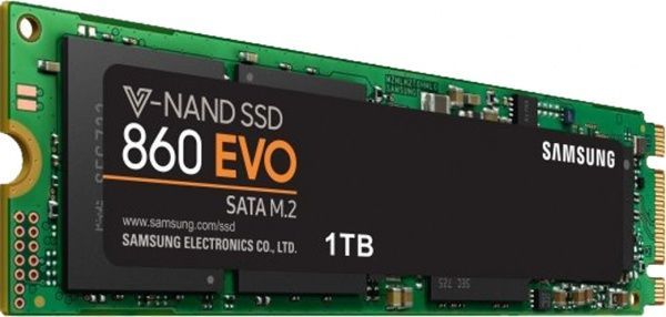 SSD-накопитель Samsung 860 Evo-Series 1000GB M.2 SATA III 3D V-NAND (MZ-N6E1T0BW) 