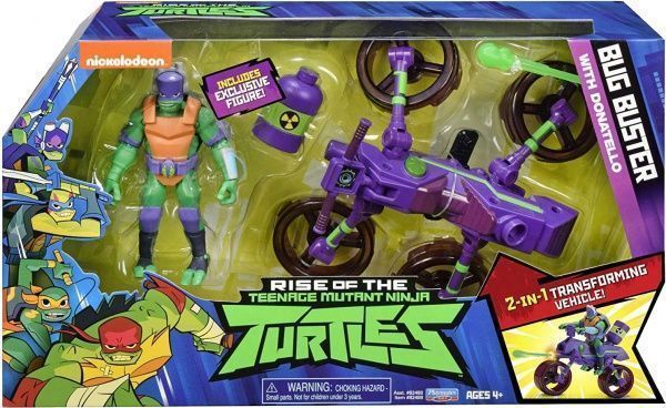 Фигурка TMNT Эволюция черепашек-ниндзя Донателло с мотоциклом 