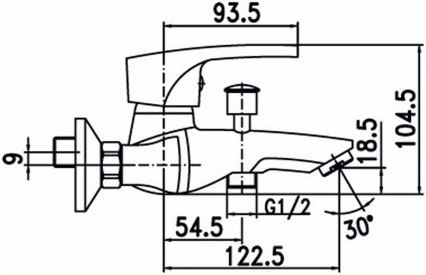 Смеситель для ванны Aqua Rodos Rodos 90801