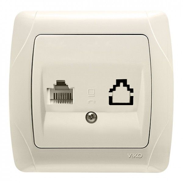 Розетка Viko телефонна кремова