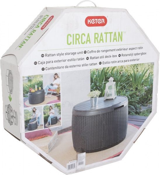 Ящик для хранения KETER Circa rattan 132 л коричневый