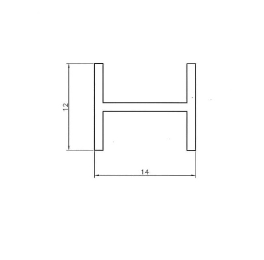 Тавр Braz Line Н-подобный 14х12х1,2 мм 1 м