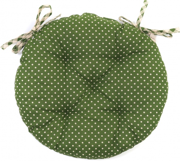 Подушка на стул Lucy Зеленый горошек D40 см La Nuit