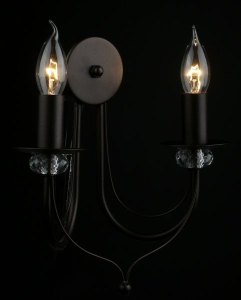 Бра Vitaluce 2x60 Вт E14 чорний V1798 