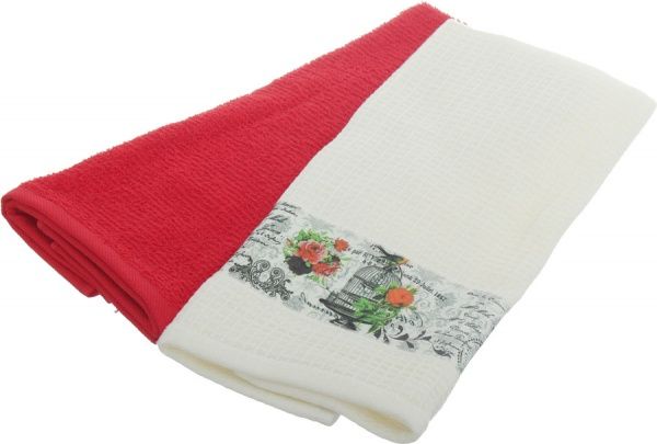 Набір рушників Romance 3D 40x70 см La Nuit білий із червоним 