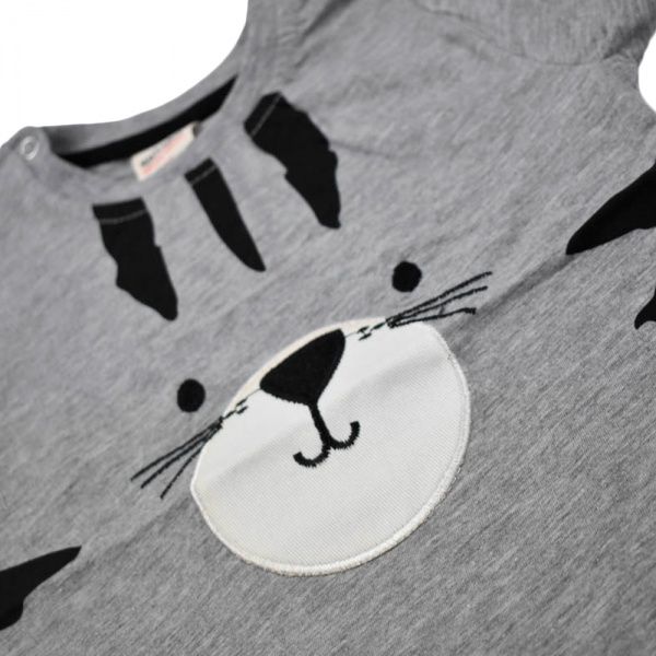 Футболка Macca Boy 9075 с котом р.86 серый 