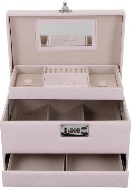 Скринька для прикрас квітка пудровий 30х23х19,5 см Delux