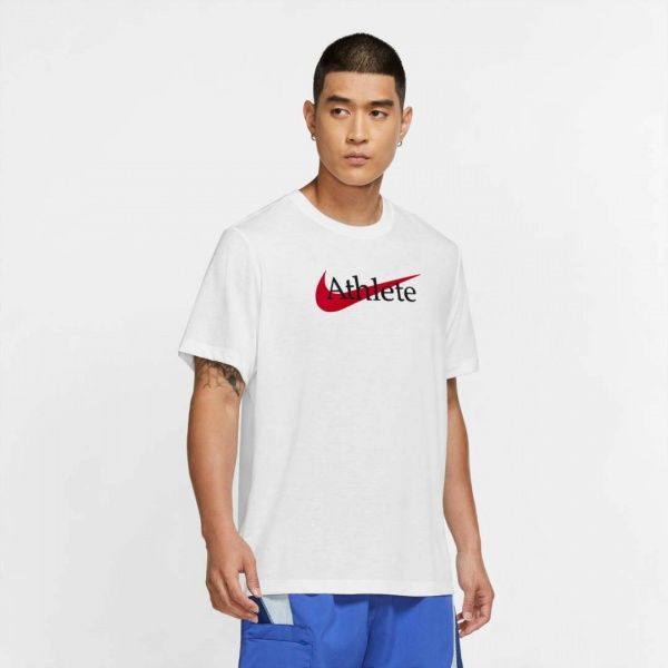 Футболка Nike NK DB TEE SW ATHLETE CW6950-100 р. M біло-червоний