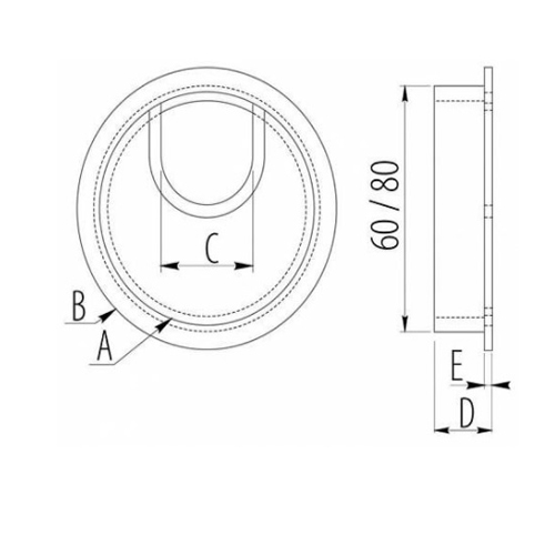 Заглушка для проводов d60 мм хром GTV