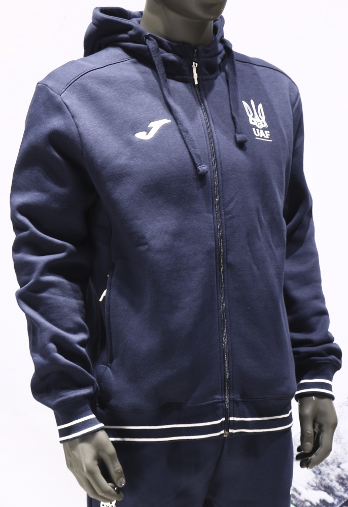 Джемпер Joma CHAQUETA CON CAPUCHA STAFF PASEO FED. FUTBOL UCRANIA AT11401A3121 р.L синий