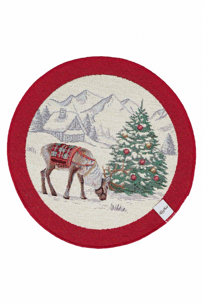 Серветка декоративна La Nuit Зима d28 28x28 см