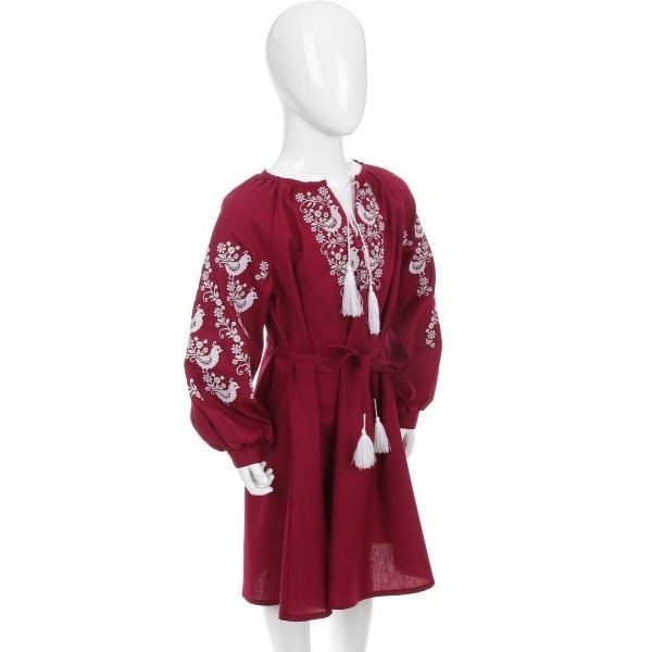 Платье Эдельвика 134 красный 166-19/00 