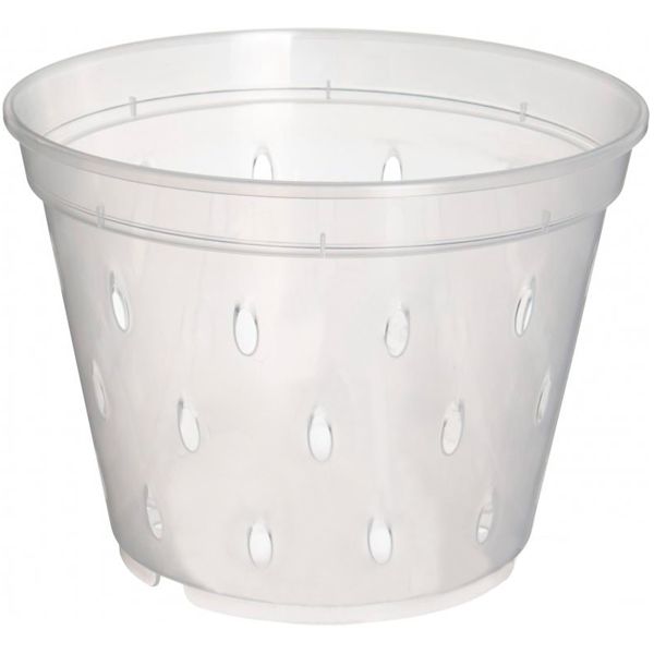 Горщик для орхідей Алеана дренажний круглий 2 л прозорий 