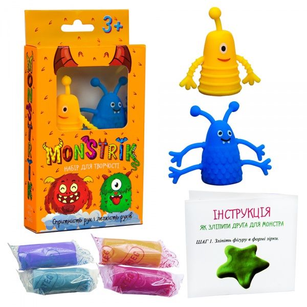 Набор массы для лепки Strateg Monstrik (укр.) в ассортименте 71823