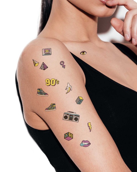 Тату временное TATTon.me 90s Boom mix