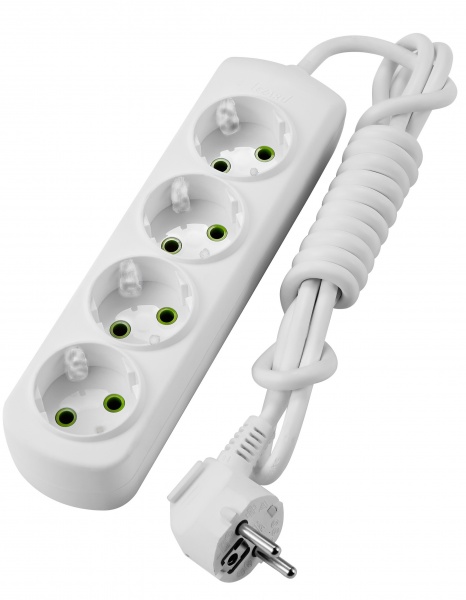 Удлинитель Lezard Letitia без заземления 4 гн. белый 2 м 721-0402-403 