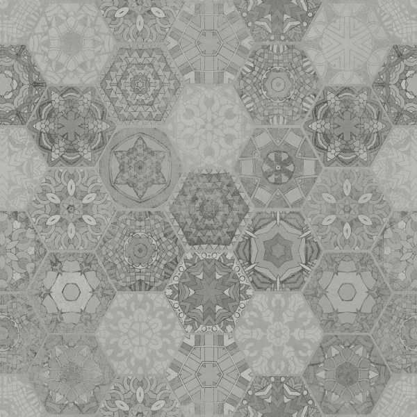 Плитка Stargres Patchworkhexagon grey 60x60 