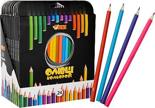 Олівці кольорові 51620-TK (12/144) 24 шт. Тікі