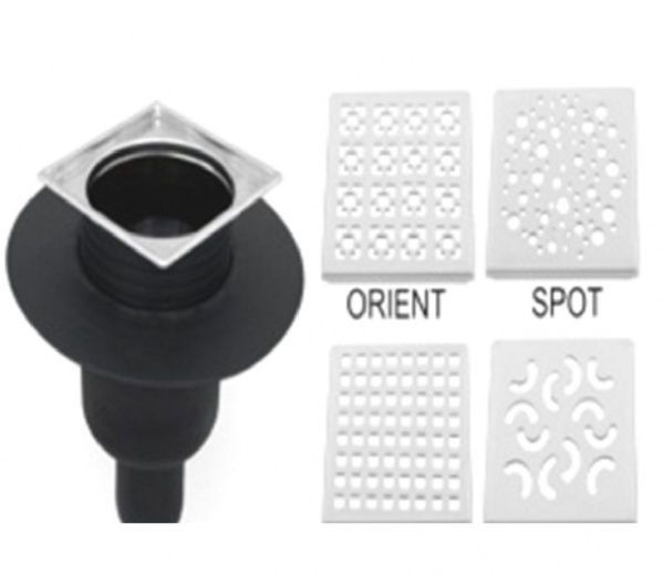 Душевой трап Capricorn канализационный прямой 100х100 мм ДУ50 Spot 9-2622-050-46-01-04