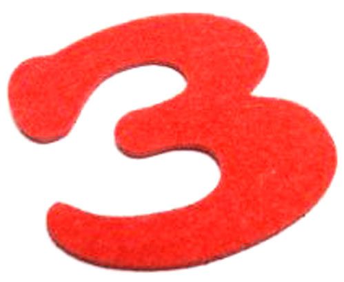 Буква З з фетру червоний 2 мм, 10 см