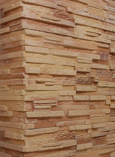 Плитка гіпсова кутник RUSTIKA Верона золото 1 пог.м