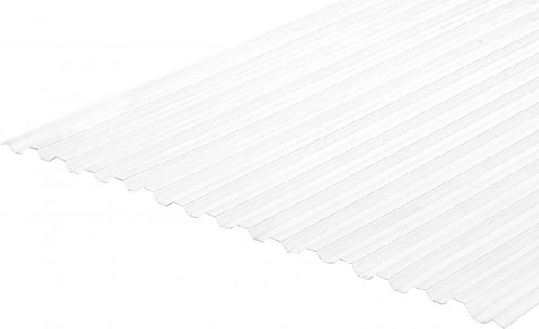 Гофрований монолітний полікарбонат Bauglas Strong 2000x1050 мм прозорий 