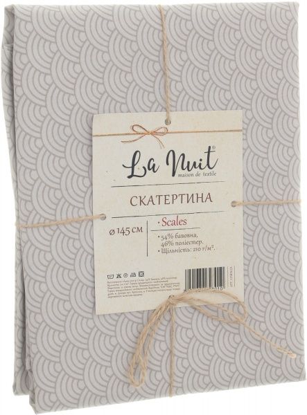 Скатерть Scales d145 бежевый La Nuit 
