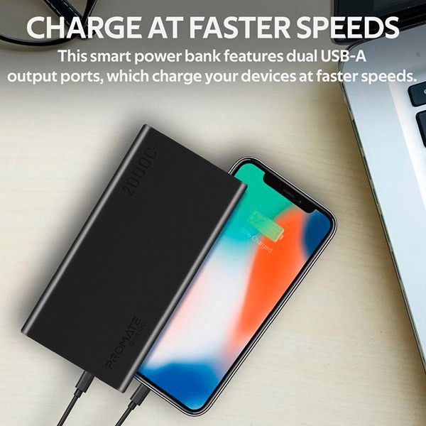 Зовнішній акумулятор (Powerbank) Promate Bolt-20 20000 mAh black (bolt-20.black)