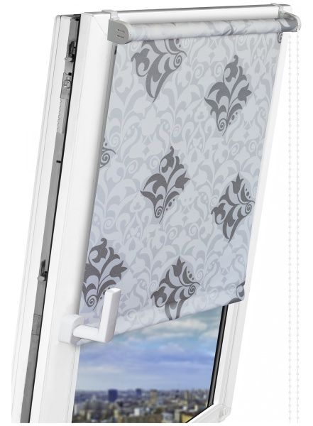 Ролета міні Delfa Футура 48x170 см біло-срібляста 