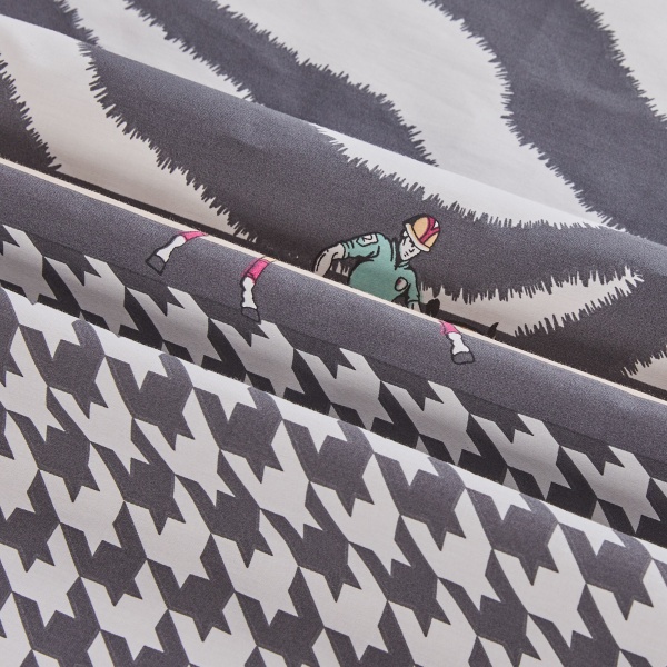 Комплект постільної білизни Salerno 1.5 темно-сірий з білим La Nuit 