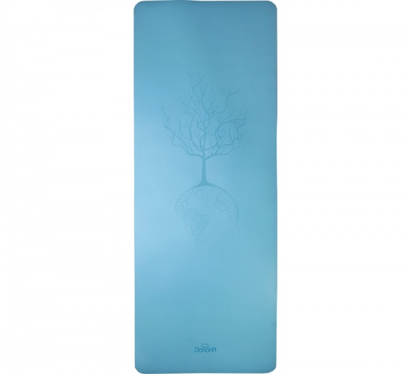 Коврик для фитнеса Dariana 183х68х0,5 см Дерево голубой