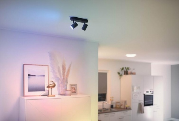 Светильник светодиодный WiZ IMAGEO Spots 2x5W 2200-6500K RGB Wi-Fi черный (929002659101) 
