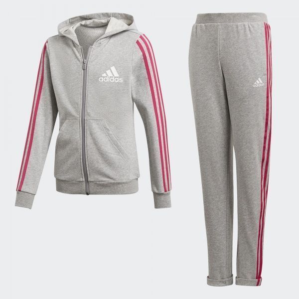 Спортивний костюм Adidas YG HOOD COT TS DV0839 р. 170 сірий