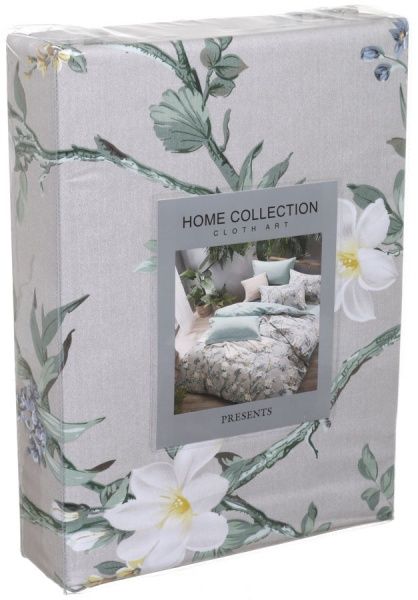 Комплект постільної білизни Flowers on grey сімейний мульті La Nuit 