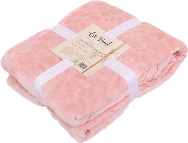 Плед Flannel Embossed Evening Sand 160x200 см розовый La Nuit