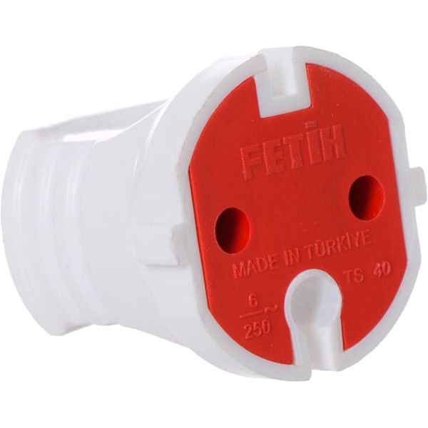 Гнездо Fetih без заземления 220В 16А IP20 белое