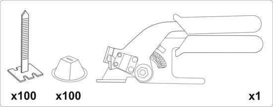 Система выравнивания плитки Vorel 04680 201 шт.