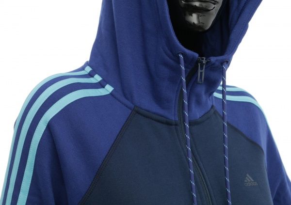 Джемпер Adidas ESSENTIALS 3-STRIPES HOODIE AY4804 р. S синій