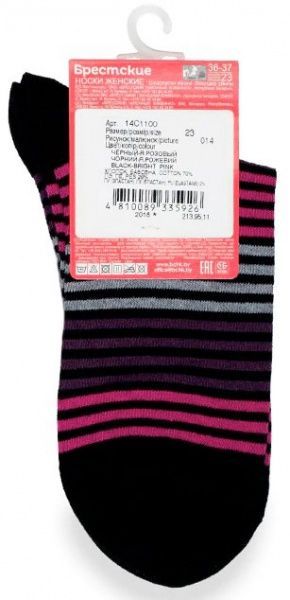 Носки БЧК CLASSIC 1100 014 р. 23 черный с розовым 