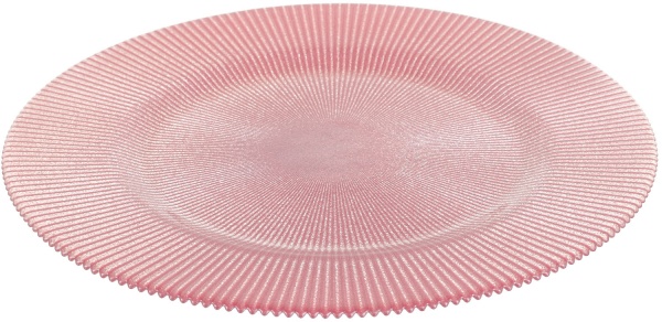 Блюдо Luce 33 см рожеве Dekor Cam 