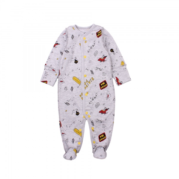 Комбинезон ясельный для мальчика Фламинго Dog р.56 меланж 365-009 