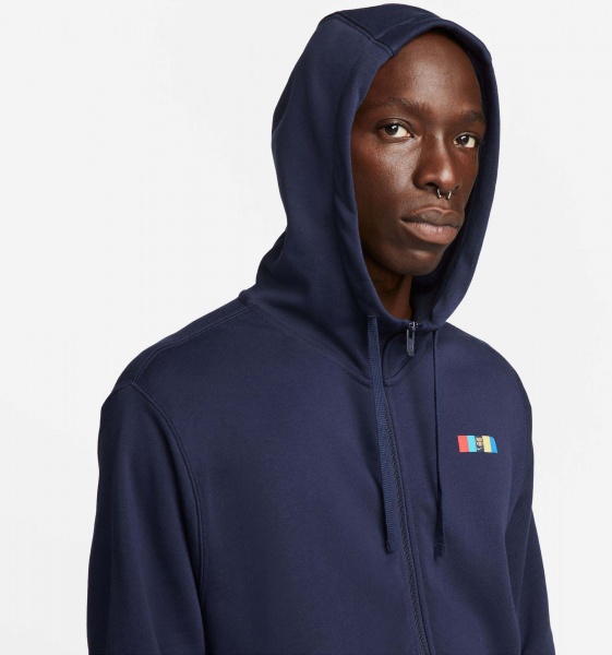 Джемпер Nike FCB CLUB HOODIE FZ FT DM2970-451 р. L темно-синий