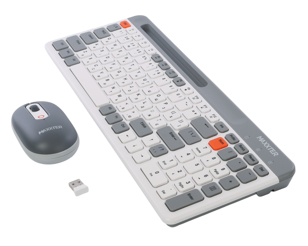 Комплект клавіатура + миша Maxxter KMS-WCM-03G-UA, ножичний механізм