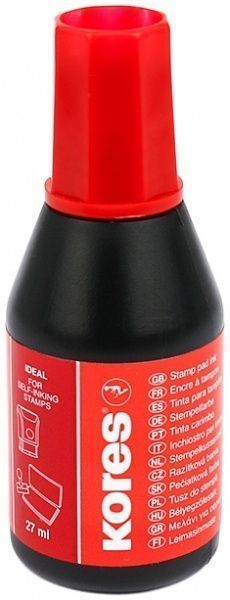 Краска штемпельная 27 мл, красная K71328 Kores