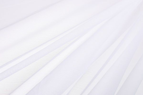 Тканина тюлева сітка-сніжок 300 см молочна 