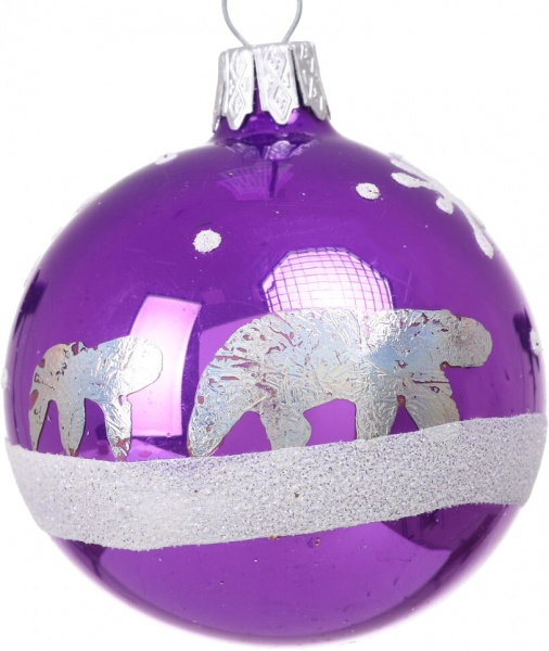 Шар новогодний мульти d 60 мм в ассортименте